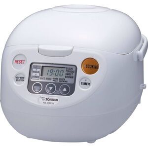 Zojirushi -  5.5 Cup Uncooked Rice Cooker Warmer Whit White